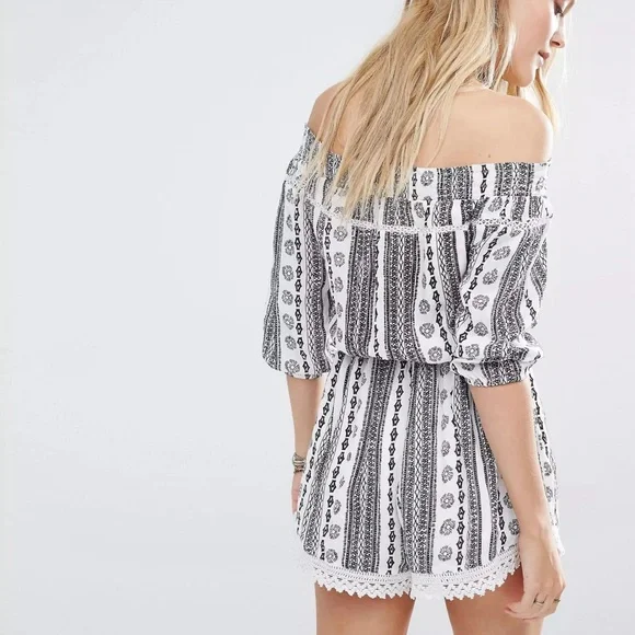 Abercrombie & Fitch Off The Shoulder Marilyn Playsuit Small - Picture 2 of 9